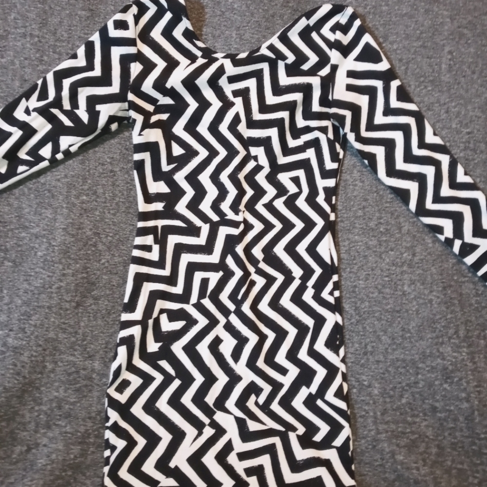 H&M Sexy Dress Small Black and White